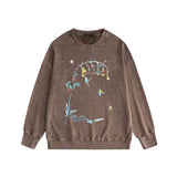 Amiri washed sweatshirt hummingbird printing washed and distressed