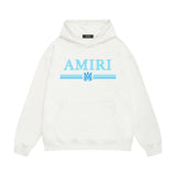 Amiri hoodie colorfulletter horizontal strip printing