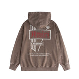 Amiri washed hoodie letter sign distressed printing