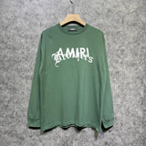 Amiri long sleeve shirts letter cross printing