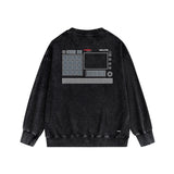 Amiri washed sweatshirt tv channel printing washed and distressed