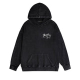 Amiri washed hoodie bowling distressed print