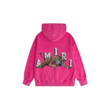Amiri washed hoodie tiger print