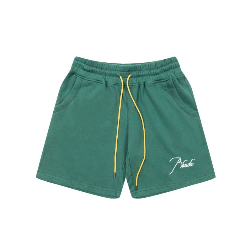 Rhude Shorts Micro-standard embroidered tether casual shorts beach sweatpants