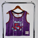 NBA jerseys women's navel retro jersey: Raptors purple 15, Carter