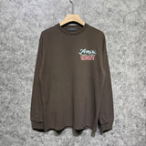 Amiri long sleeve shirts wine glass letterprinting