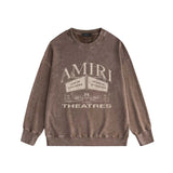 Amiri washed hoodie billboard printing washed and distressed