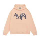 Amiri hoodie all gray overlapping letterprinting