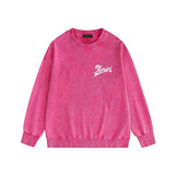 Amiri washed sweatshirt oblique letterprinting washed and distressed