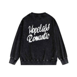 Amiri washed sweatshirt heart wolf head printing washed and distressed