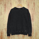 Amiri washed sweatshirt brown flying eagle printing washed and distressed