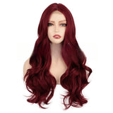 Women's Wigs Middle Part Long Wavy Lace Front Wig