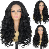 Women's Wigs Long Curly Hair Headgear Lace Wig