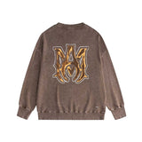 Amiri washed sweatshirt splashed paint bone print washed old