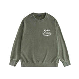 Amiri washed sweatshirt hollywood club printing washed and distressed
