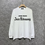 Amiri long sleeve shirts music letterprinting