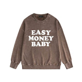 Amiri washed sweatshirt fat letter printing washed and distressed