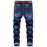 Mens Fashion Jeans Ripped D675#