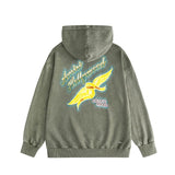 Amiri washed hoodie star point wings printing distressed printing