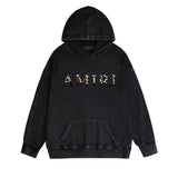 Amiri washed hoodie fur washed distressed printing