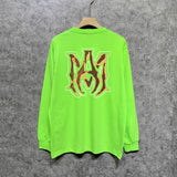Amiri long sleeve shirts splash paint skeleton printing