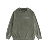 Amiri washed sweatshirt crayon horizontal strip printing washed old