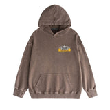 Amiri washed hoodie five-pointed star nameplate distressed printing