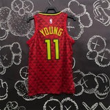 NBA Jerseys Eagles, Red Checkered 11, Trey Young