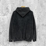 Amiri washed hoodie elegant letter washed distressed printing