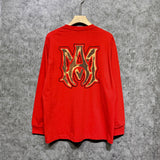 Amiri long sleeve shirts splash paint skeleton printing