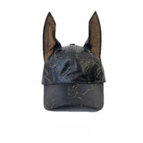 American doberman dog ear baseball cap for men and women leather punk studded peaked cap