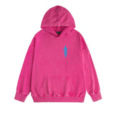 Amiri washed hoodie vertical small overlapping letter washed distressed printing
