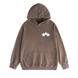 Amiri washed hoodie five-star little spider distressed print