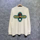Amiri long sleeve shirts gray wolf cross print