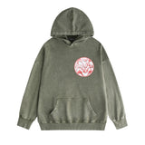 Amiri washed hoodie circle sketch printing washed and distressed