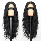 Women'S Wigs Silicone Mesh Lace gradual change Water ripple Long curly hair T Part Chemical fiber Headgear wigs