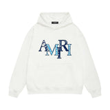 Amiri hoodie cashew flower overlapping letter print