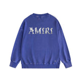 Amiri washed sweatshirt vine text printing washed and distressed