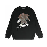 Amiri long sleeve shirts brown eagle printing