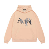 Amiri hoodie gray gradient letterprinting