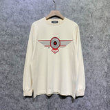 Amiri long sleeve shirts flying eagle wings patch printing