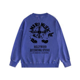 Amiri washed sweatshirt musical note fan printing washed and distressed