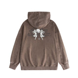 Amiri washed hoodie letter angel ball washed distressed printing