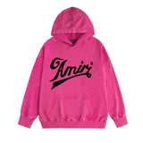 Amiri washed hoodie elegant letter washed distressed printing