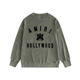 Amiri washed sweatshirt Hollywood spider print washed old