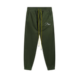 Rhude Pant embroidery slogan logo drawstring casual sports trousers