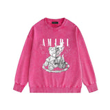 Amiri washed sweatshirt made old teddy bear print washed old