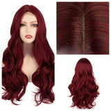 Women's Wigs Middle Part Long Wavy Lace Front Wig
