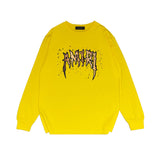 Amiri long sleeve shirts splash paint skeleton printing