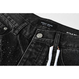 purple brand denim shorts